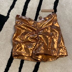 NWT! SKIMS Metallic Swim V Waist Short